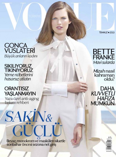 Bette Franke for Vogue Turkey July 2013 photographer KT Auleta 